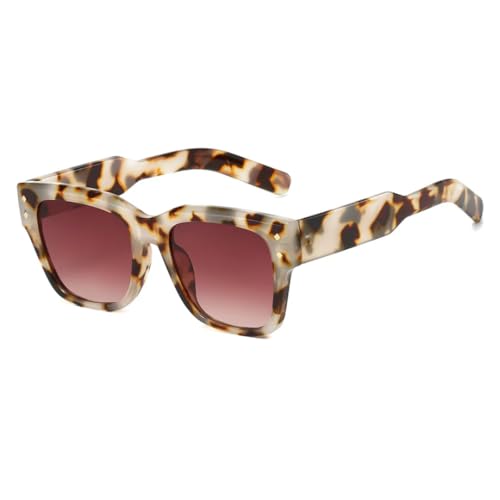 Lunettes de soleil grande monture rétro pour masquer la fatigue avec style