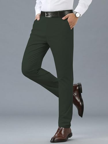 Image of TAGDO Men's Cotton Casual Trousers | Slim Fit Formal Pants for Man | Comfortable & Breathable Fabric | Stylish Office Wear | Everyday Casual Pant for Men