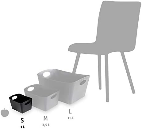 koziol Storage Box Boxxx 1l, Solid Black, 1 Litre