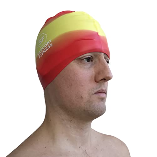 Sargoby Fitness Gorros para Natacion España tamaño estándar Diseñado para Nadadores de competición o Nadadores recreativos Que Buscan más Velocidad Gorro de natación Negro (Espana)