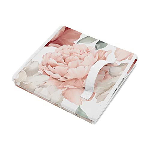 Image of Sweet Jojo Designs Blush Pink Boho Shabby Chic Floral Girl Collapsible Fabric Storage Cubes Foldable Bins Organizer Boxes for Kids Baby Children Toys Set of 2 Off White Bohemian Vintage Flower Elegant