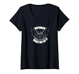 Damen Mothman Made Me Do It Creepy Cryptid Paranormal T-Shirt mit V-Ausschnitt