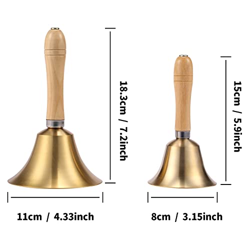 Confezione da 2 campanelli in ottone massiccio con...