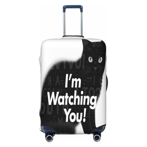 Graphic Cat Watching You Luggage Covers For Suitcase Travel Suitcase Cover Protector Scratch-Resistant Covers For 18-21 Inch Luggages S