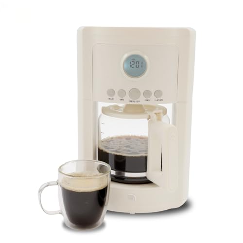 WILLOW Eco Series 12 Cup Drip Coffee Maker, 24 HR Programmable Coffee Maker with Glass Coffee Pot,...