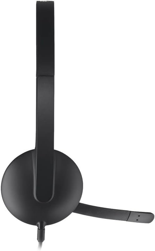 Logitech H340 Cuffie Cablate per Computer, Cuffie Stereo con Microfono e Audio Digitale, ‎Cancellazione Rumore, USB, PC/Mac/Laptop/Chromebook - Nero H340 Single - Immagine 2