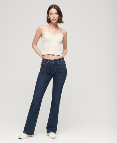 Jeans Superdry Jean Slim Évasé Taille Mi Haute en Coton Biologique FR - vue 5