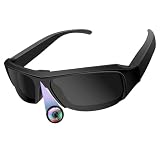Telecamera Spia Occhiali HD 1080P, Occhiali da Sole con Fotocamera Integrata, Videocamera spia mini esterno registrazione in loop FPV Action Camera per attività all'aperto, 2 ore