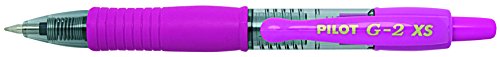 Pilot G-2 Pixie rose stylo roller encre gel mini format retractable pointe moyenne ecriture douce