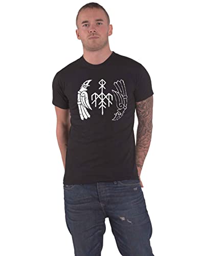 Photo de Wardruna T Shirt Kvitravn Band Logo Nouveau Officiel Homme Noir Size XL