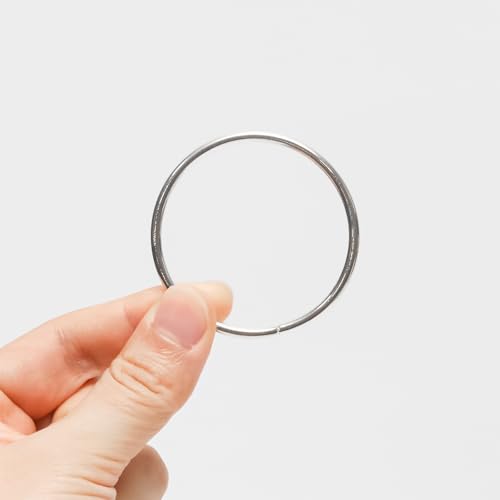 Image of Pocoxll 10 Pcs 2 Inch Metal Hoops for Crafts, Dream Catcher Rings, Wire Wreath Frame Floral Hoop Rings for Wedding Wreath Decor and DIY Wall Hanging Crafts(Silver)