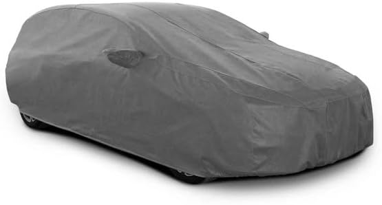 4-D Grey Series 100% Waterproof Car Cover for Toyota Fortuner with Mirror Pockets| 4 Layers UV Protection, All-Weather, Custom Fit | Indoor Outdoor Dust-Proof Breathable Cover