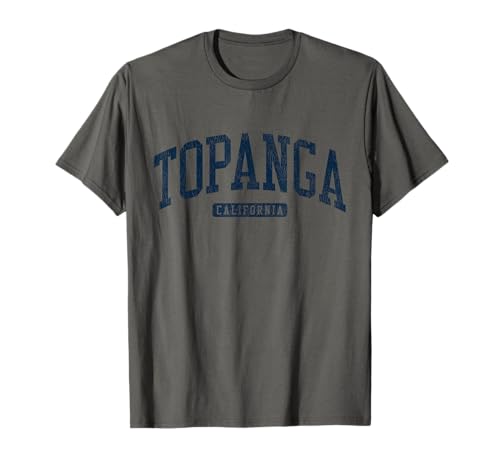 Topanga California CA College University Style Blue T-Shirt Topanga California CA College University Style Blue T-Shirt
