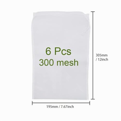 Miniatura 2 de Umchu 6 Piezas 300 Mesh Lavable Nylon Malla Fina,Filtro Para Leche Vegetal,Para Leche De Nueces Vegana, Leche De Almendras, Zumo De Frutas, Café, Queso 20 30cm