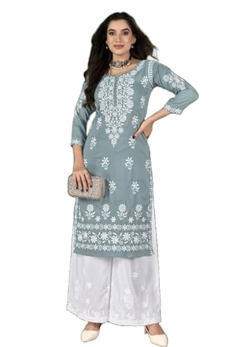 Kurti indien mousseline et broderie Chikankari pour célébrer la beauté féminine