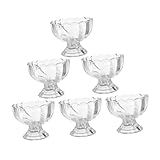 Alipis 6 Stück Tulpenformen für Eiscreme Snacks Obstsalat Transparente Schüsseln für Feste Besondere Anlässe