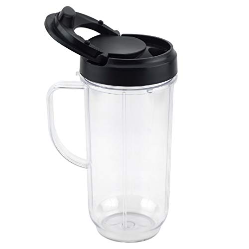 2 Pack de Vasos Altos de 22 oz con Tapa para Licuadora miniatura 2
