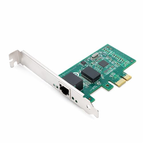 Carte Réseau PCIe Gigabit Gugxiom Ethernet 10/100/1000 Mbps avec Port RJ45 pour PC de Bureau
