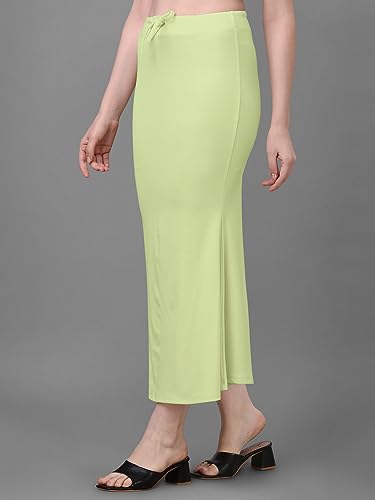 Image of Women's Saree Shapewear Petticoat, Cotton Blend Stretchable Mermaid Skirt, High Waist Tummy Control, Smooth Curve Fit with Adjustable Drawstring
