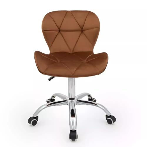 Image of Amazon Brand - Umi Height-Adjustable Velvet Office Study Computer Desk Chair for Salon, Spa, Bar in Tan Color