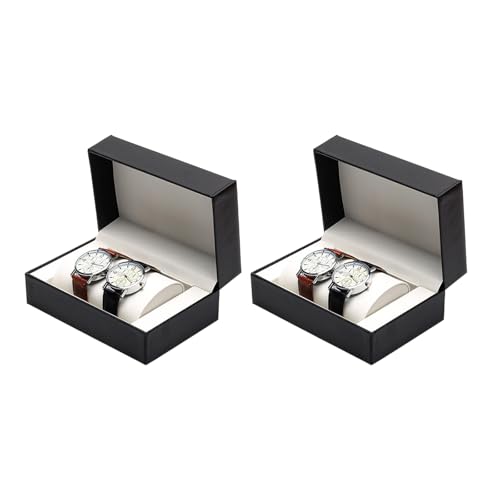 Watch Display Case, Premium 2-Piece PU Leather Watch Set Sleek Design for Home Display & Jewelry Collection PU Leather Watch Dis
