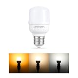 Aooshine E27 Screw LED Bulb Pull Chain Lamp and Cord Switch Lamp, 3-Color-Modes Dimmable LED Bulbs, Warm/Natural/Daylight White Light 3000K/5000K/4000K, 6W, 650 Lumen, Pack of 1 - Image 2