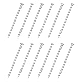 uxcell 40Pcs Fence Deck Nails, 4 Inch 304 Stainless Steel Spiral Deck Nail Spiral Shank Spikes for House Floor Repairing Wall Woodworking, Silver