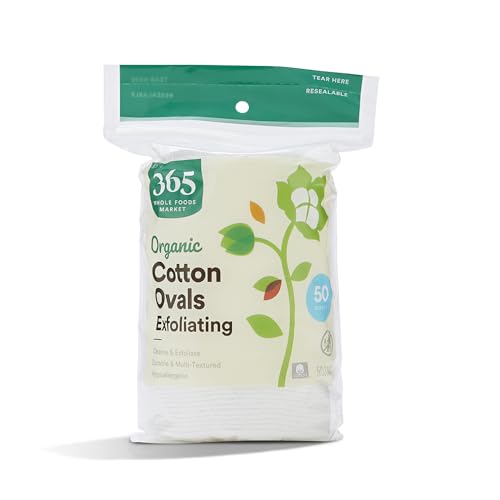 365 by Whole Foods Market Organic Cotton Ovals Exfoliating 50 Count