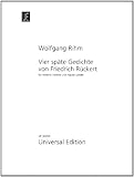  Vier SpaTe Gedichte Von Friedrich RuCkert