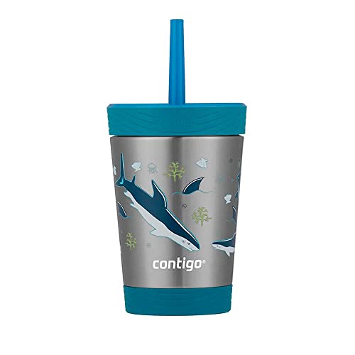 Copo Térmico Infantil Inox 354ml Tubarão Contigo
