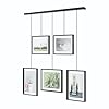 Umbra exhibit picture frame gallery set adjustable wall collage displays five photos two 4×6 and three 5×7 set of 5 black  urban country home decor