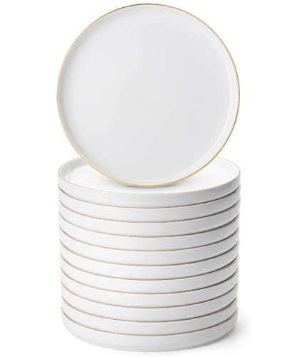 BTaT- White Dessert Plates, Set of 12, 8