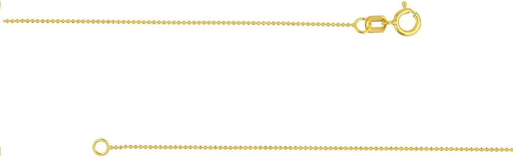 JewelryWeb 14k Yellow Gold Triple Strand Sparkle-Cut Bead Bib Necklace 17 Inch Strand Necklace for Women