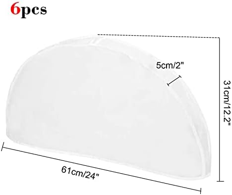 6PACK PEVA Garment Shoulder Covers for Clothes, Clear Protective Shoulder Cover, Breathable Hanging Garment Protectors Dust Covers for Suit, Coats, Jackets, Dress Closet Storage