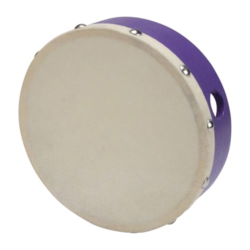 Tamburin Handtrommel Tambourin aus Holz, Musikinstrument für Kinder D: 15 cm aus Holz - 3835