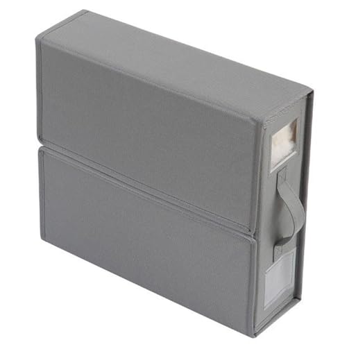 Culinavog Bettwäsche Aufbewahrung, Faltbarer Bettlaken-Organizer, mit Klarem Fenster und Griff, Bettwäsche Organizer für Aufbewahrung Von Laken, Kleidung, Kissenbezügen, Decken (Grau)