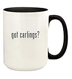 got carlings? - 15oz Ceramic Colored Handle and Inside Coffee Mug Cup, Black