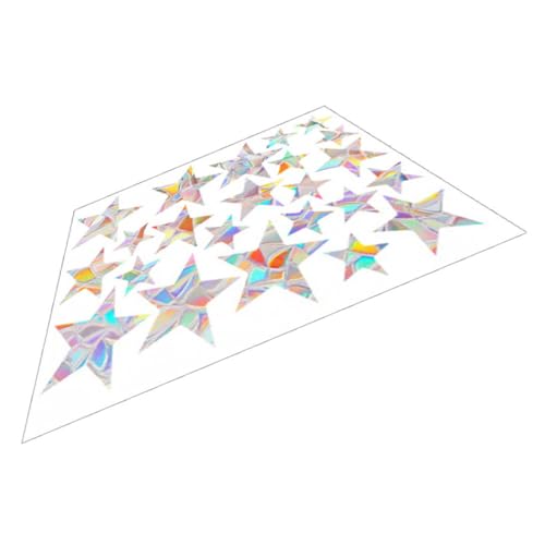 HOODANCOS Pegatina Prisma Ventana Adhesiva Estática PVC Anticolisión para Protección de Aves y Decoración Film Ventana Removible para Puertas y Cristales