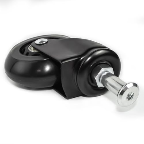 creeper caster wheels set of 6 roller blade swivel casters heavy-duty 25 inch castor replacement for creeper service cart stool post mount 360 degree no noise safe for hardwood floors amp carpet