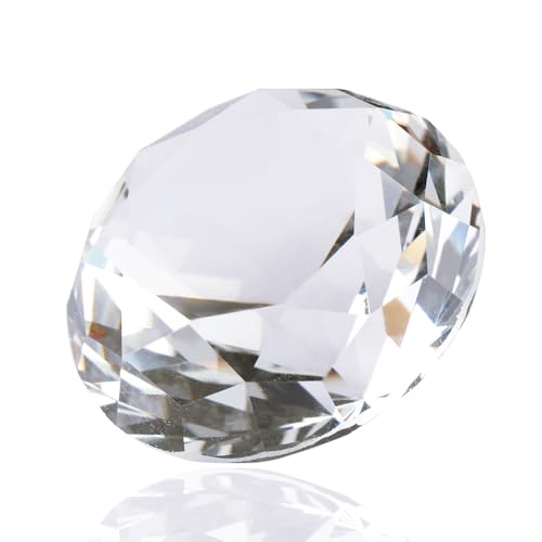 Fermacarte gigante in vetro tagliato creativo, diamante artificiale scintillante decorazione