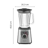 Krups KB403D Perfectmix+ Hochleistungsstandmixer | 1.200W | 28.000 UpM | 2L Glasbehälter | 3 voreingestellte Programme | Powelix- Technologie | Edelstahl - 3