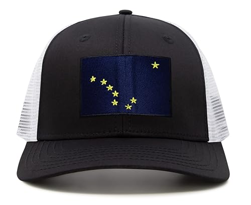 Image of International Tie State Hat for Men and Women, Adjustable Snapback Trucker Baseball Cap with Embroidered Patch