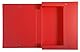 Exacompta 59785E Sammelbox OPAK mit Gummizug 40 mm breit aus blickdichtem Kunststoff mit Rückenschild für DIN A4 Archivbox Heftbox Dokumentenbox Zeichenbox rot