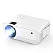 Mini proiettore 720P Native, Multimedia Home Cinema Projector, 50.000 ore di vita, supporto per due altoparlanti compatibili con TV Stick, HDMI, VGA, USB, TF, AV