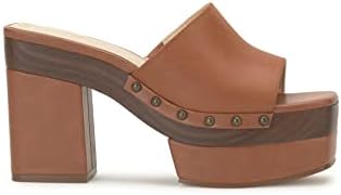 Jessica Simpson Women's Charlete Block Heel Platform Mule Wedge Sandal, Caramel, 5 | Image 7