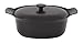 Berghoff Ron en Fonte émaillée Ovale Couvert Cocotte, Noir, 28 cm, 5.2 Litre