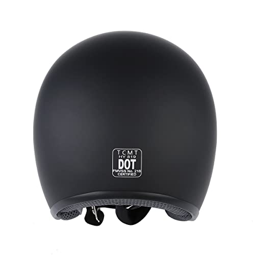 Tcmt Dot Adult 3/4 Open Face Motorcyle Helmet Retro Vintage Moped Bobber Scooter Cruiser Helmet For Men Women #TOP6