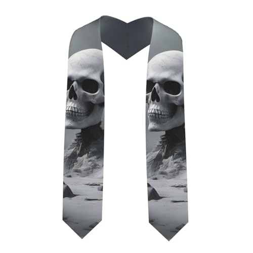 BGSHJVF Punk-Skull Stola Schärpe Abschluss Ehrenstola