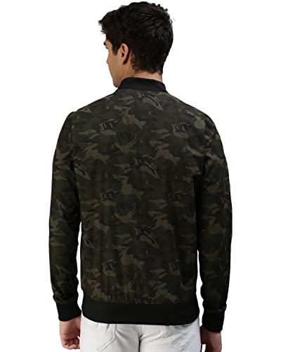 Image of Veirdo Chains Printed Zip Up Cotton Shacket /Jacket for Men (VSK01BLPT009)