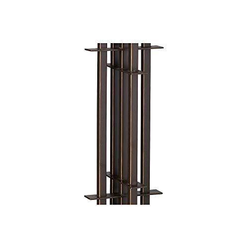 Franklin Iron Works Mission Tiffany Style Table Lamp With Table Top Dimmer 26.5" High Bronze Wrought Iron Stained Glass Shade For Living Room Bedroom House Bedside Nightstand Home Office Entryway #TOP6